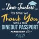 Teachers' Day Dineout Passport Membership